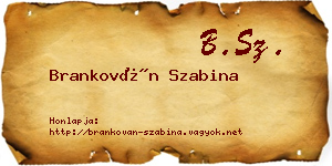 Brankován Szabina névjegykártya